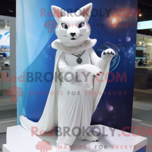 White Lynx mascot costume...