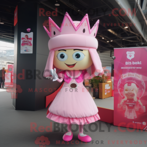 Pink Queen maskot kostume...