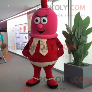 Red Radish mascot costume...