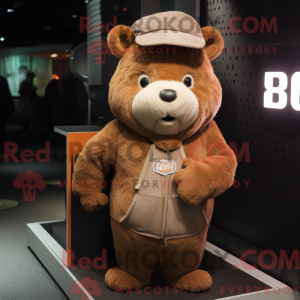 Brown Sow mascot costume...
