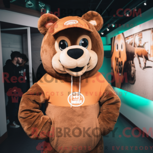 Brown Sow mascot costume...