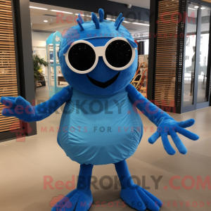 Blue Spider maskot kostume...