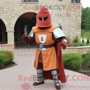 Rust Medieval Knight mascot...