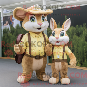 Gold Wild Rabbit mascot...