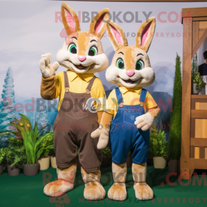 Gold Wild Rabbit mascot...