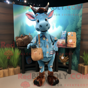 Turkis Okapi maskot kostume...