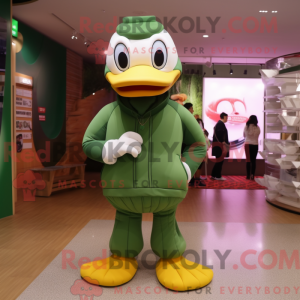 Olive Swans mascot costume...