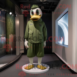 Olive Swans mascot costume...