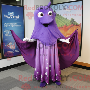 Purple Stingray mascot...
