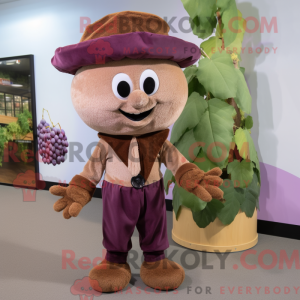 Brown Grape maskot kostyme...