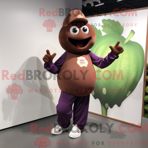 Brown Grape mascot costume...