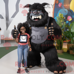Black Ogre mascot costume...