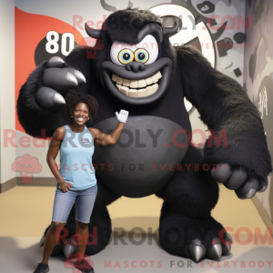 Black Ogre mascot costume...