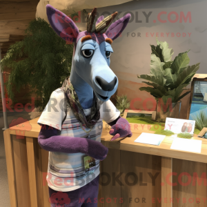 Lavender Okapi mascot...