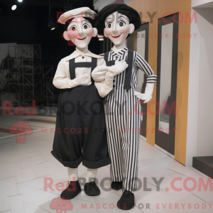 Mime maskotdraktfigur kledd...