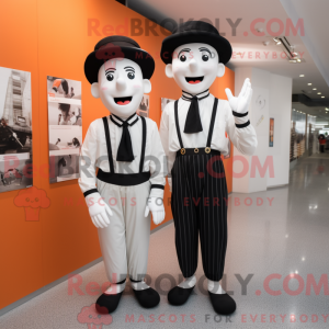 Mime maskot kostume...