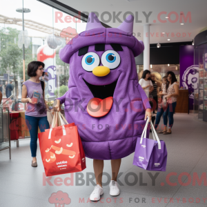 Purple Hamburger mascot...