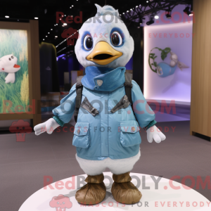 Sky Blue Gosling maskot...