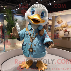 Sky Blue Gosling maskot...