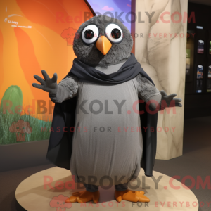 Gray Mango mascot costume...