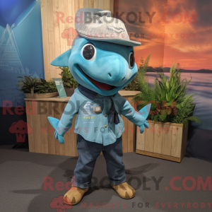 Teal Swordfish mascot...