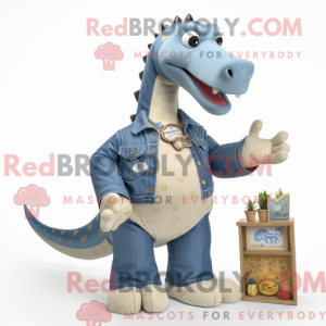 Cream Diplodocus mascot...