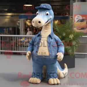 Creme Diplodocus maskot...