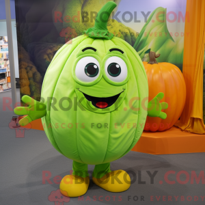 Lime Green Pumpkin mascot...