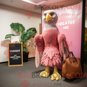 Pink Haast S Eagle-maskot...