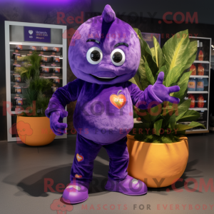 Purple Mango mascot costume...