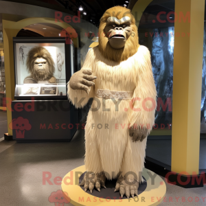 Beige Gorilla mascot...