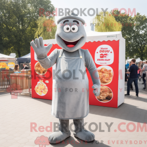 Silver Currywurst mascot...