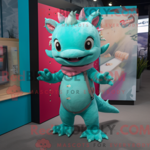 Teal Axolotls mascot...