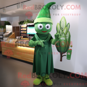 Spinach mascot costume...