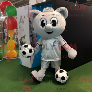 Silver Soccer Goal maskot...