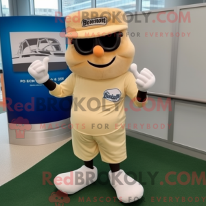 Beige baseballhanske...