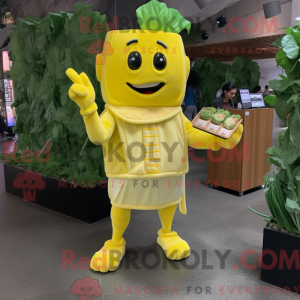 Yellow Caesar Salad mascot...