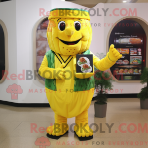 Yellow Caesar Salad mascot...