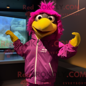 Magenta Canary mascot...