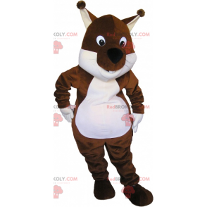 Tic eller Tac brun och vit ekorre maskot - Redbrokoly.com