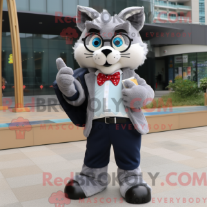 Grå kat maskot kostume...