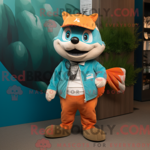 Turquoise Salmon mascot...
