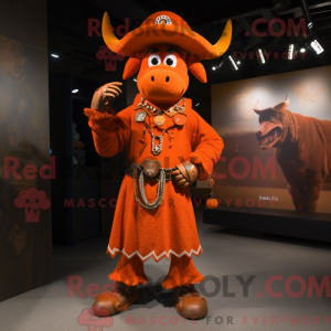 Orange Cowboy mascot...