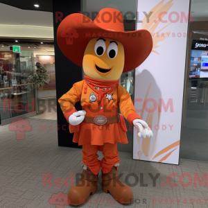 Orange Cowboy mascot...