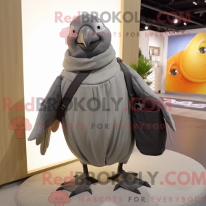 Gray Pigeon mascot costume...