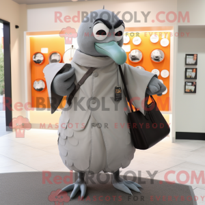 Gray Pigeon mascot costume...