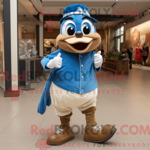 Brown Blue Jay mascot...