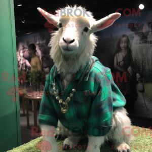 Green Angora Goat mascot...