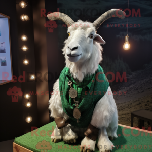 Grønn angora geit maskot...