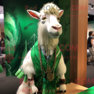 Green Angora Goat mascot...